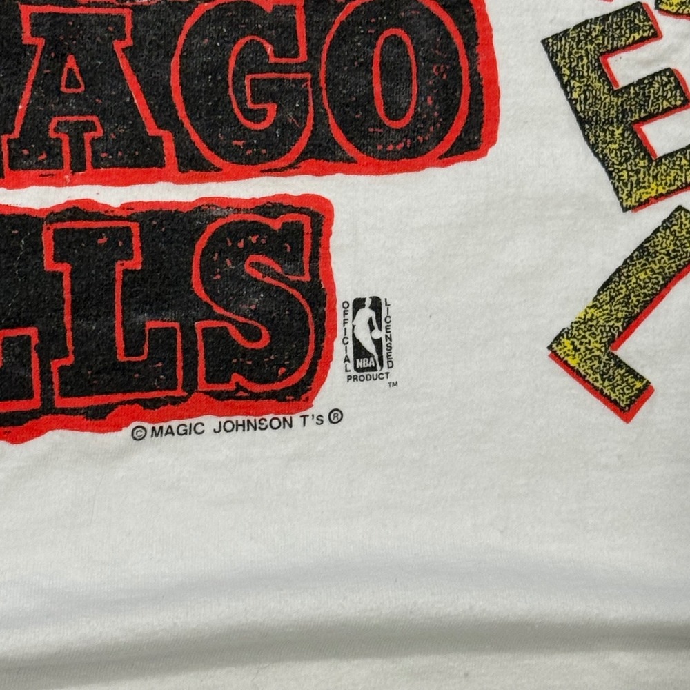 Vintage Michael Jordan Chicago Bulls Magic Johnson Ts T-Shirt Single Stitch Sz L - Picture 5 of 5